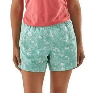 Patagonia Women's Relaxed Fit Baggies Shorts Elastic Waistband Blue Size S NWOT